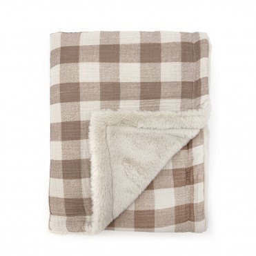 LARGE FLEECE BLANKET VICHY...