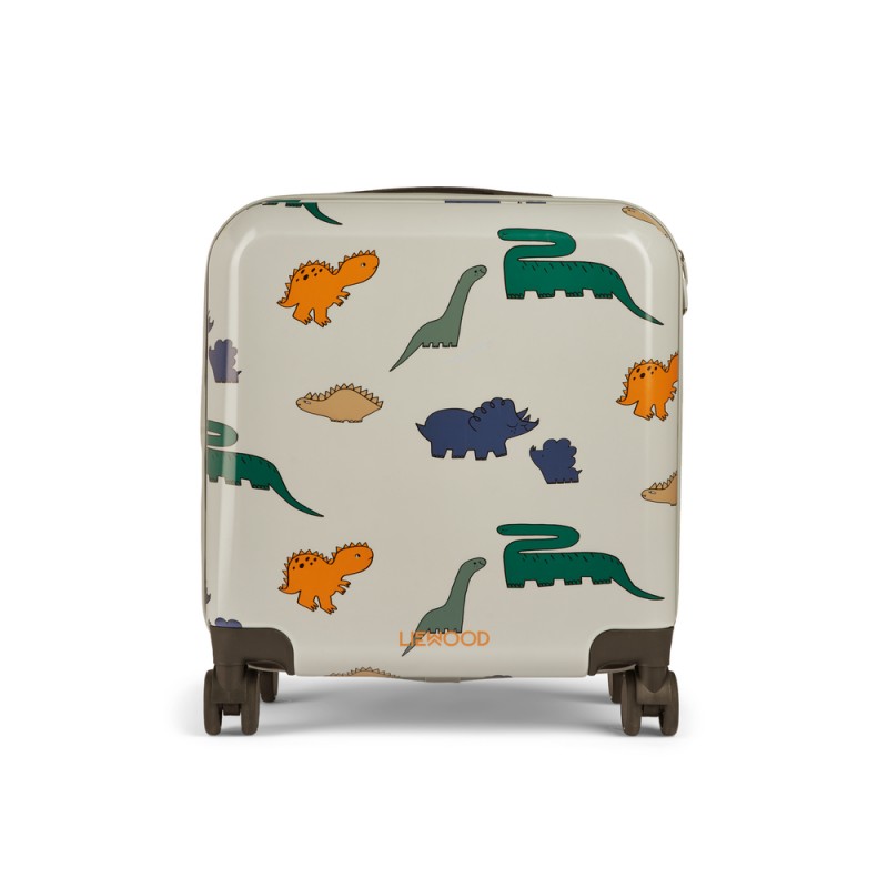 LIEWOOD HOLLIE HARDCASE SUITCASE DINOSAURS MIST