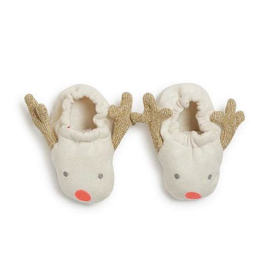 reindeer baby booties